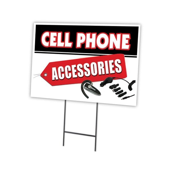 Cell Phone Accessories Yard & Stake outdoor plastic coroplast window, C-1824 Cell Phone Accessories